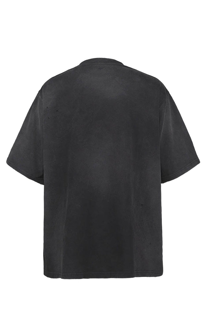 UNDERWATER Distressed Tie-Dye LOGO T-Shirt Black, premium urban and streetwear designers apparel on PROJECTISR.com, UNDERWATER