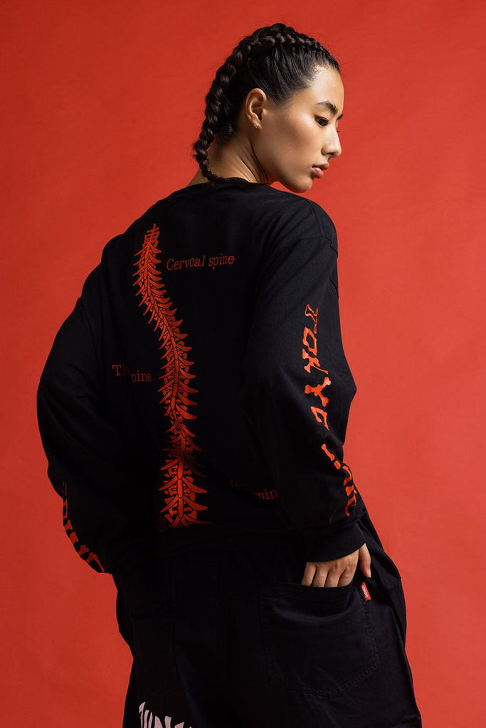 UNDER20 Toyko Spine Long Sleeve T-shirt, premium urban and streetwear designers apparel on PROJECTISR.com, UNDER20