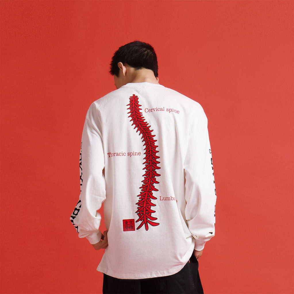 UNDER20 Tokyo Spine Long Sleeve T-shirt, premium urban and streetwear designers apparel on PROJECTISR.com, UNDER20