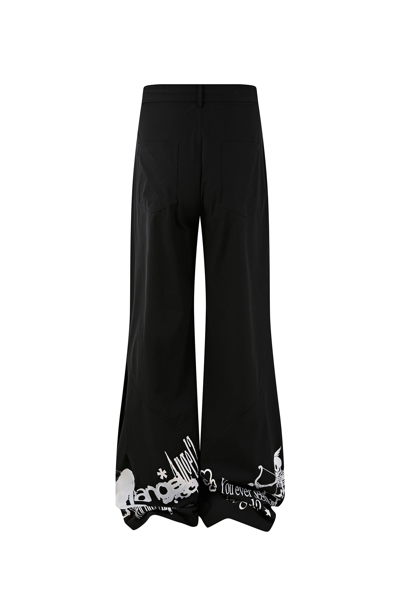 PASET Gothic Graphic Curved-Leg Pants