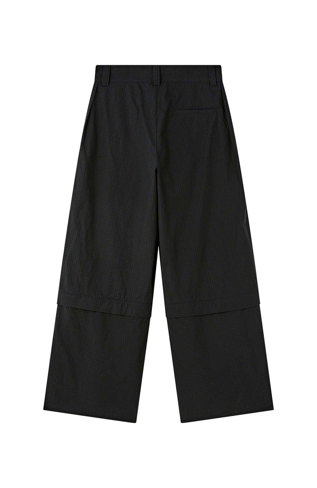 FMACM Detachable Plaid Straight-Leg Pants