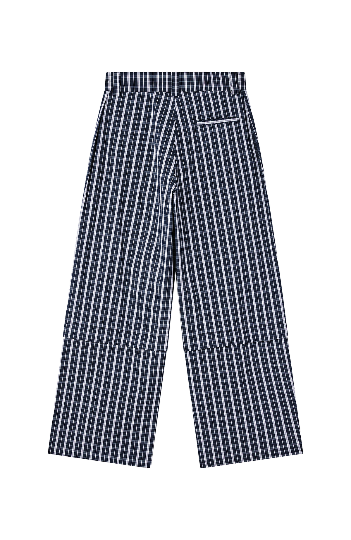 FMACM Detachable Plaid Straight-Leg Pants