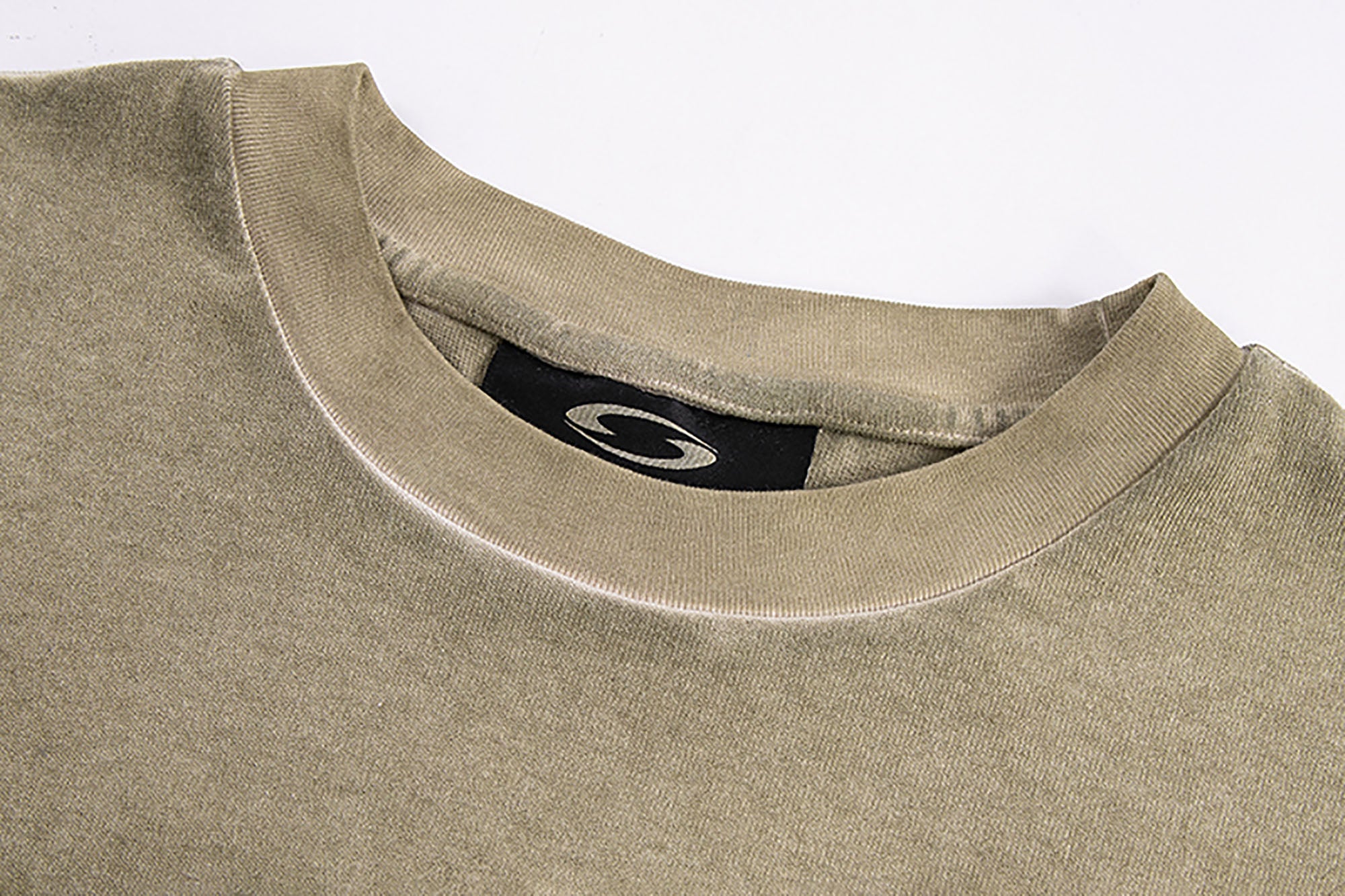 F2CE Distressed Panel-Stitched Long-Sleeve Tee