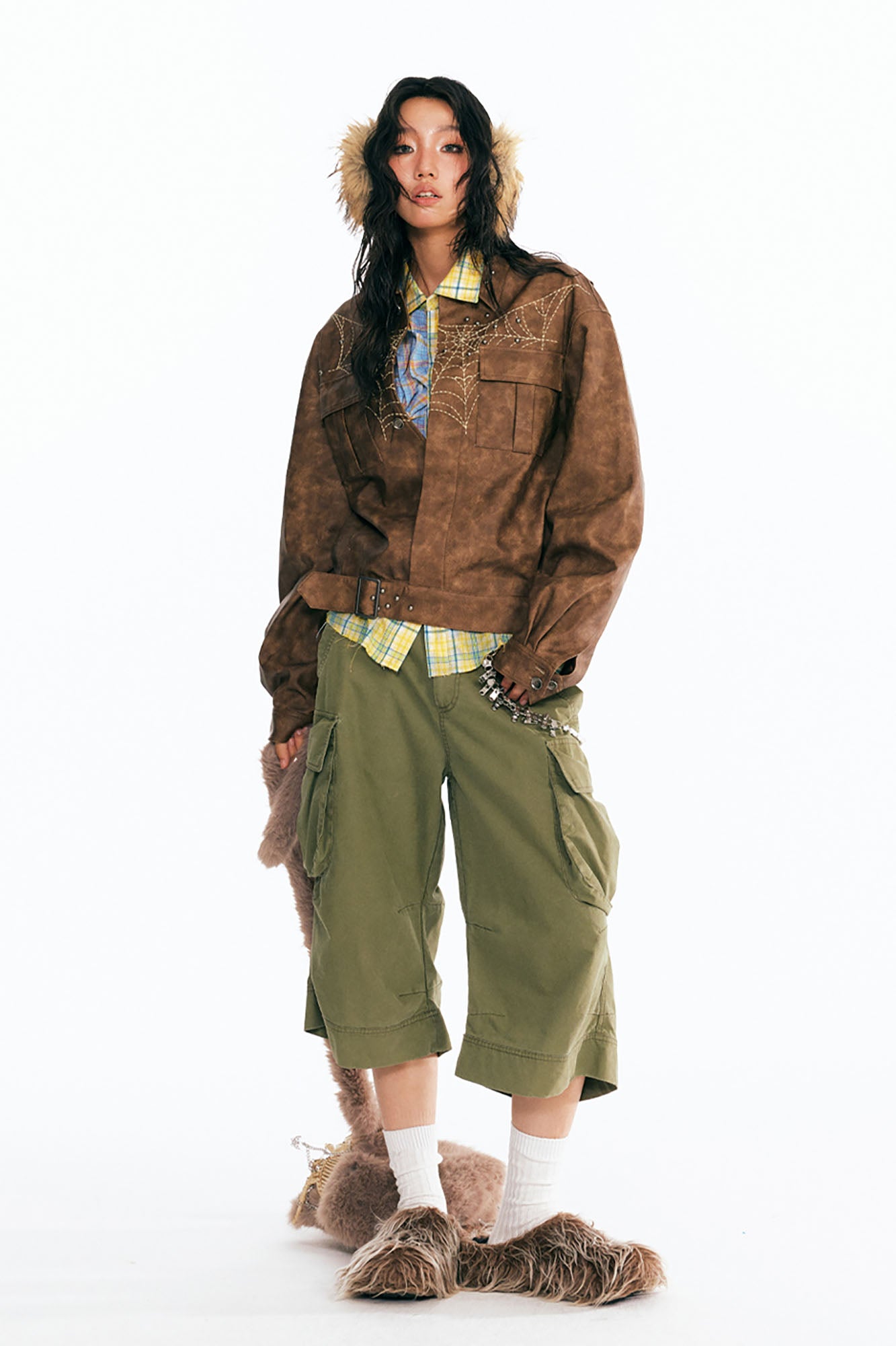 1997 POSTOFFICE Dreamcatcher Graphic Faux Leather Jacket, premium urban and streetwear designers apparel on PROJECTISR.com, 1997 POSTOFFICE