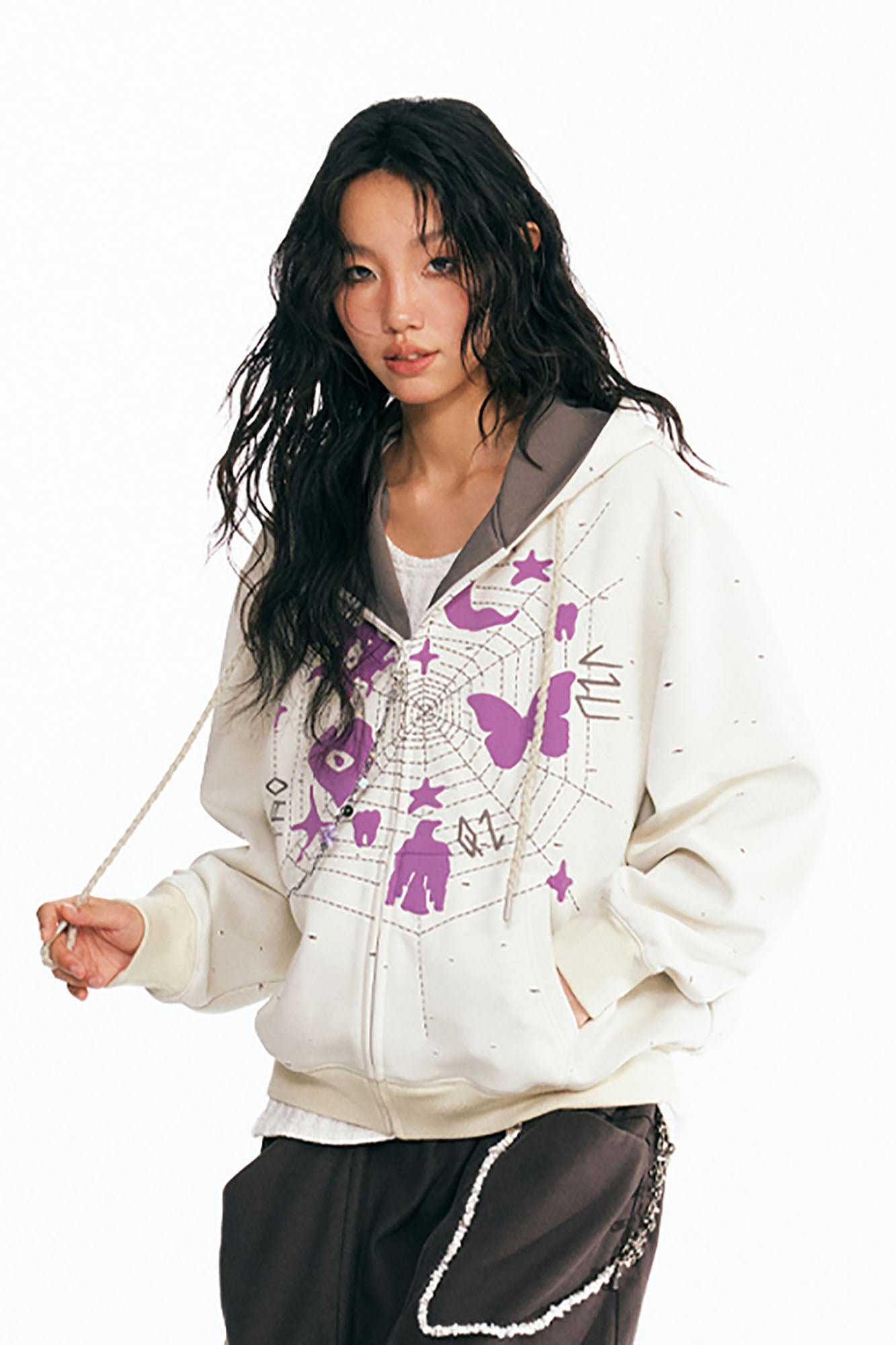 1997 POSTOFFICE Dreamcatcher Graphic Zip-Up Hoodie, premium urban and streetwear designers apparel on PROJECTISR.com, 1997 POSTOFFICE