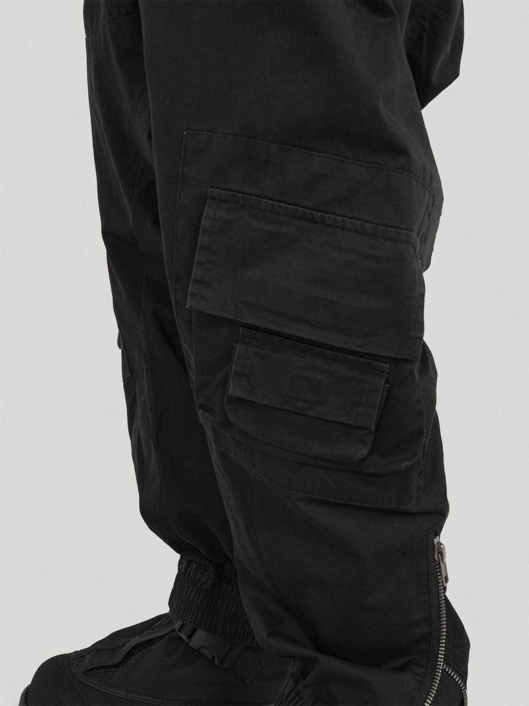 UNDERWATER Back-zipped Spliced Jogger Black, premium urban and streetwear designers apparel on PROJECTISR.com, UNDERWATER