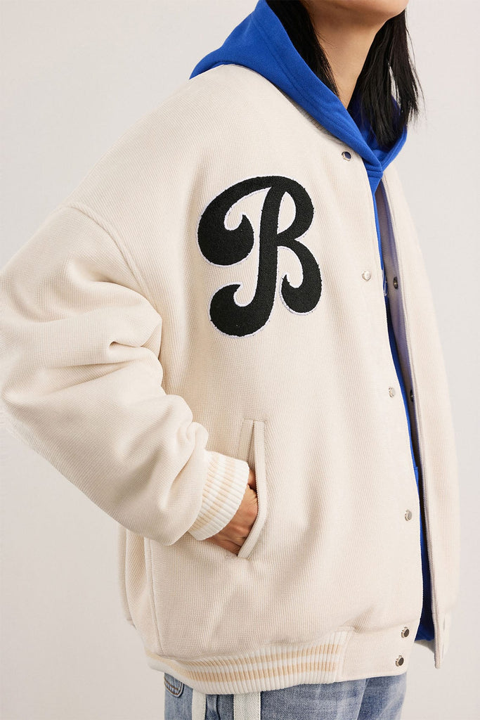 BONELESS Waffle Skater Varsity Jacket, premium urban and streetwear designers apparel on PROJECTISR.com, BONELESS