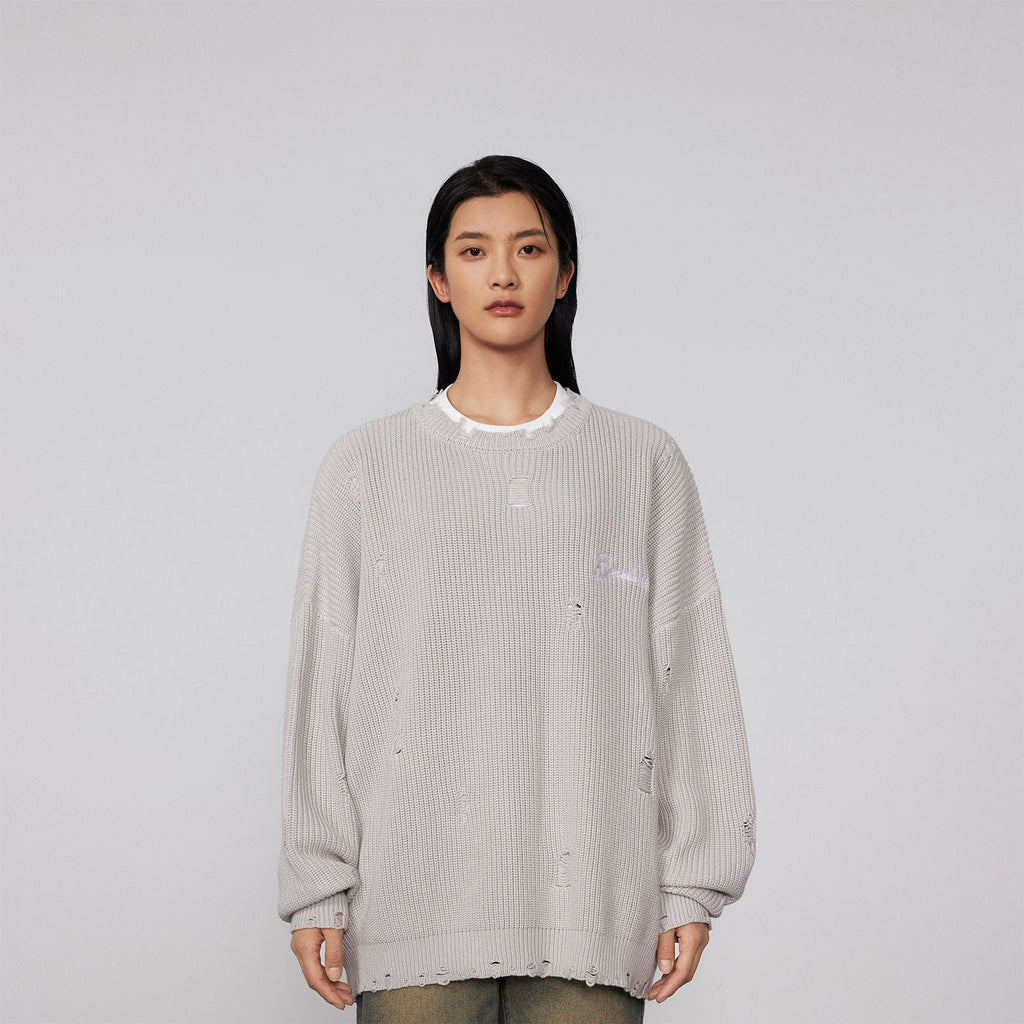 BONELESS Classic Ripped Sweater, premium urban and streetwear designers apparel on PROJECTISR.com, BONELESS