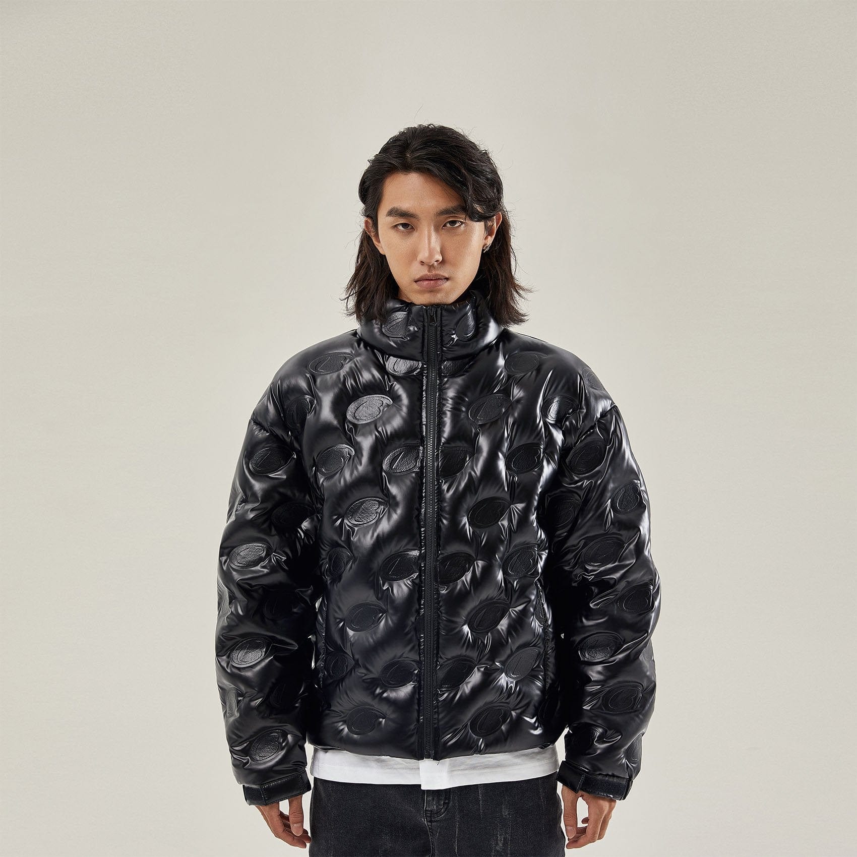 BONELESS High Collar Embossed Down Jacket, premium urban and streetwear designers apparel on PROJECTISR.com, BONELESS