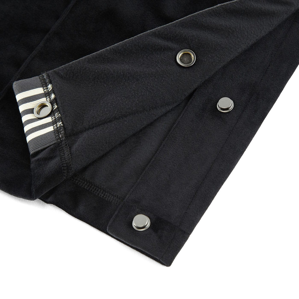 Conklab Stripe Buttoned Velvet Shorts, premium urban and streetwear designers apparel on PROJECTISR.com, Conklab