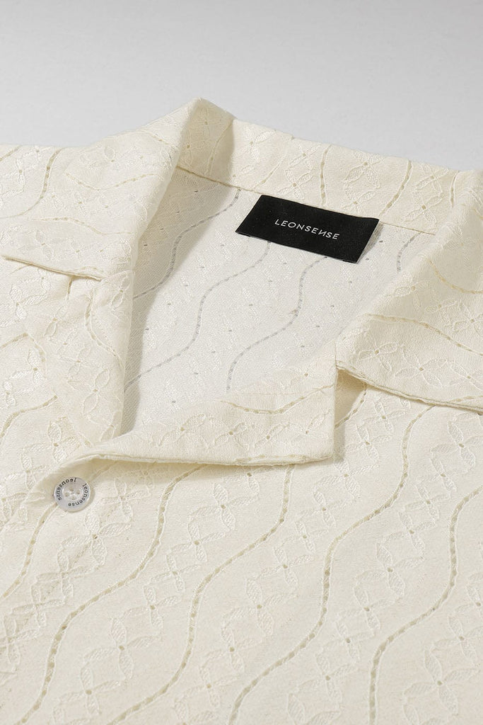 LEONSENSE Lace Half-Sleeve Shirt, premium urban and streetwear designers apparel on PROJECTISR.com, LEONSENSE