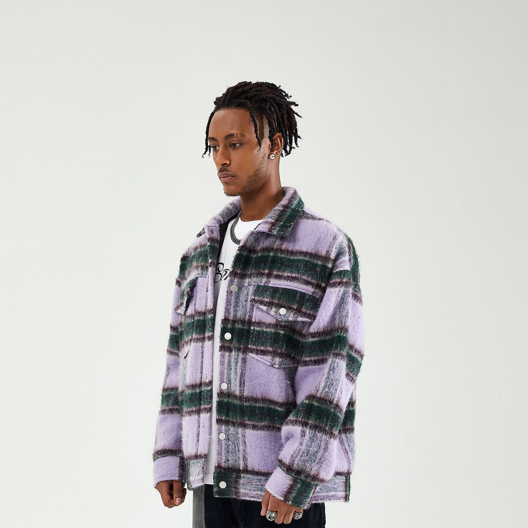 BONELESS Mohair Plaid Jacket, premium urban and streetwear designers apparel on PROJECTISR.com, BONELESS