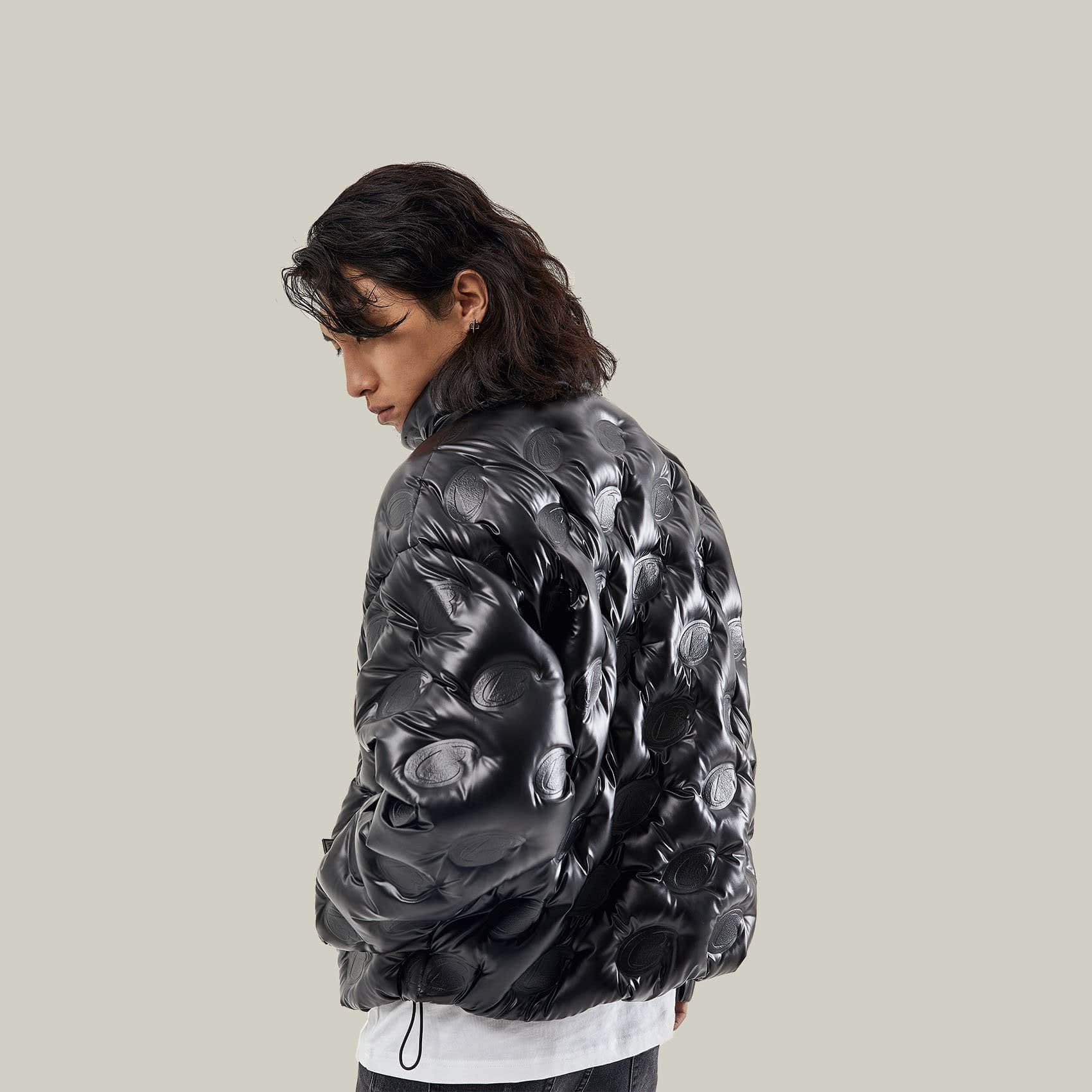 BONELESS High Collar Embossed Down Jacket, premium urban and streetwear designers apparel on PROJECTISR.com, BONELESS