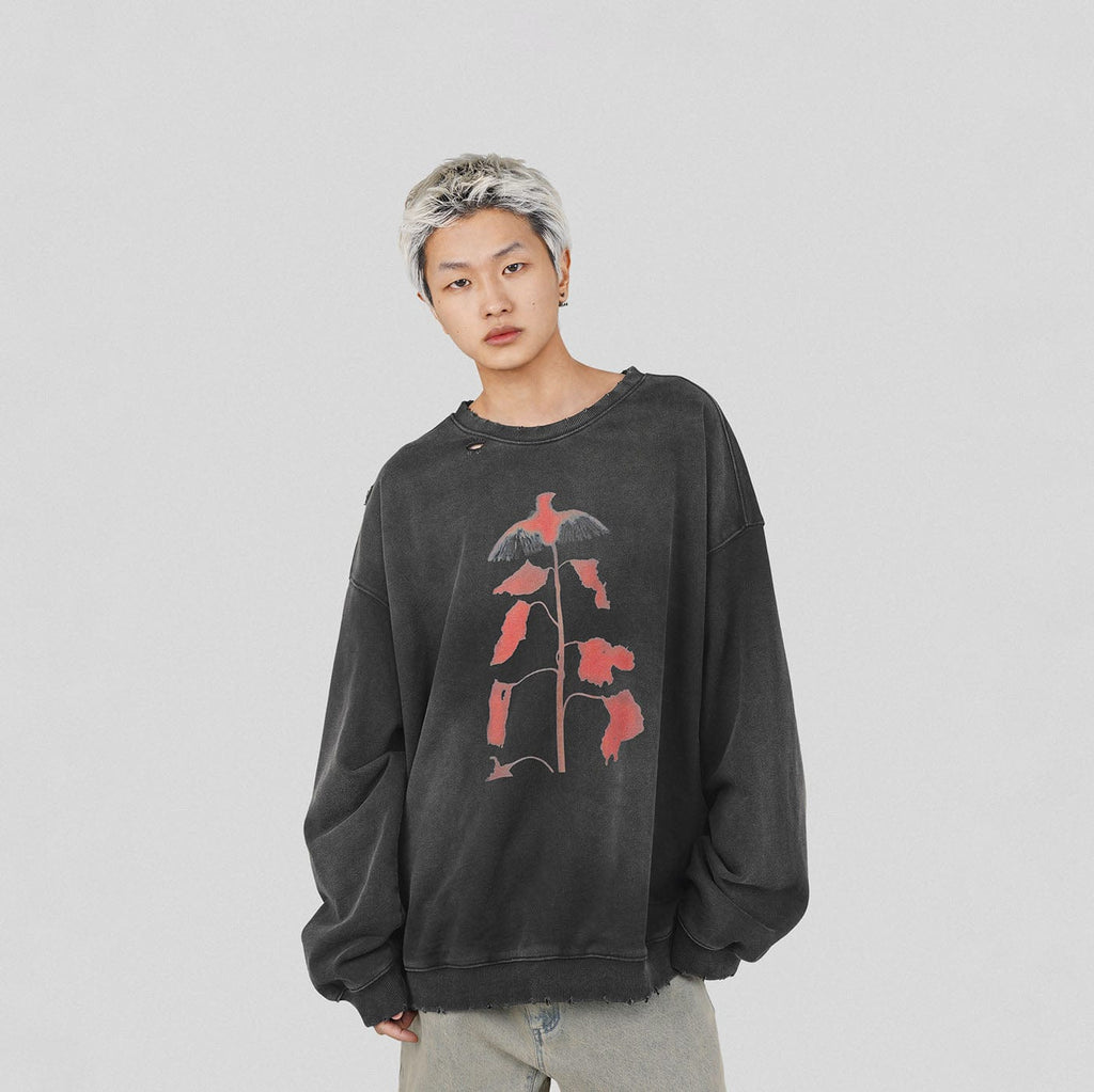 UNDERWATER Alive Ripped Sweatshirt Black, premium urban and streetwear designers apparel on PROJECTISR.com, UNDERWATER