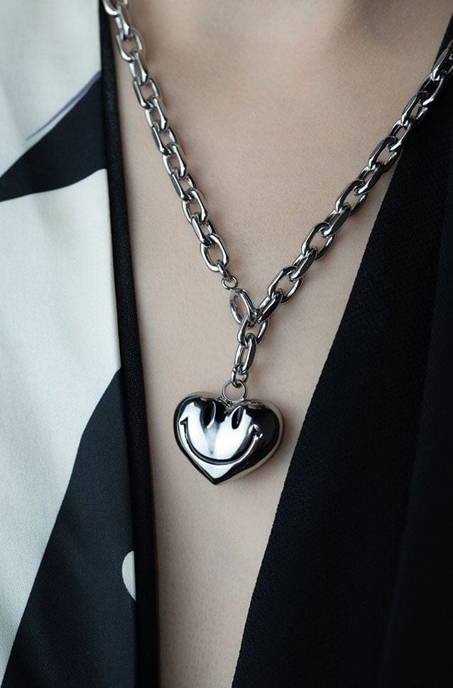 LURS Smiling Heart Necklace, premium urban and streetwear designers apparel on PROJECTISR.com, LURS