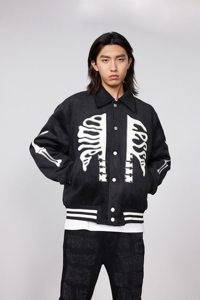 BONELESS Skeleton Varsity Jacket, premium urban and streetwear designers apparel on PROJECTISR.com, BONELESS