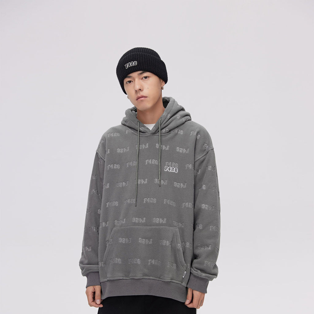 F426 Polar Fleece Embossed Monogram Hoodie, premium urban and streetwear designers apparel on PROJECTISR.com, F426