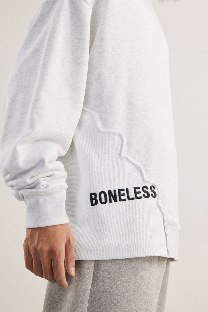 BONELESS Bitten Spliced Sweatshirt, premium urban and streetwear designers apparel on PROJECTISR.com, BONELESS