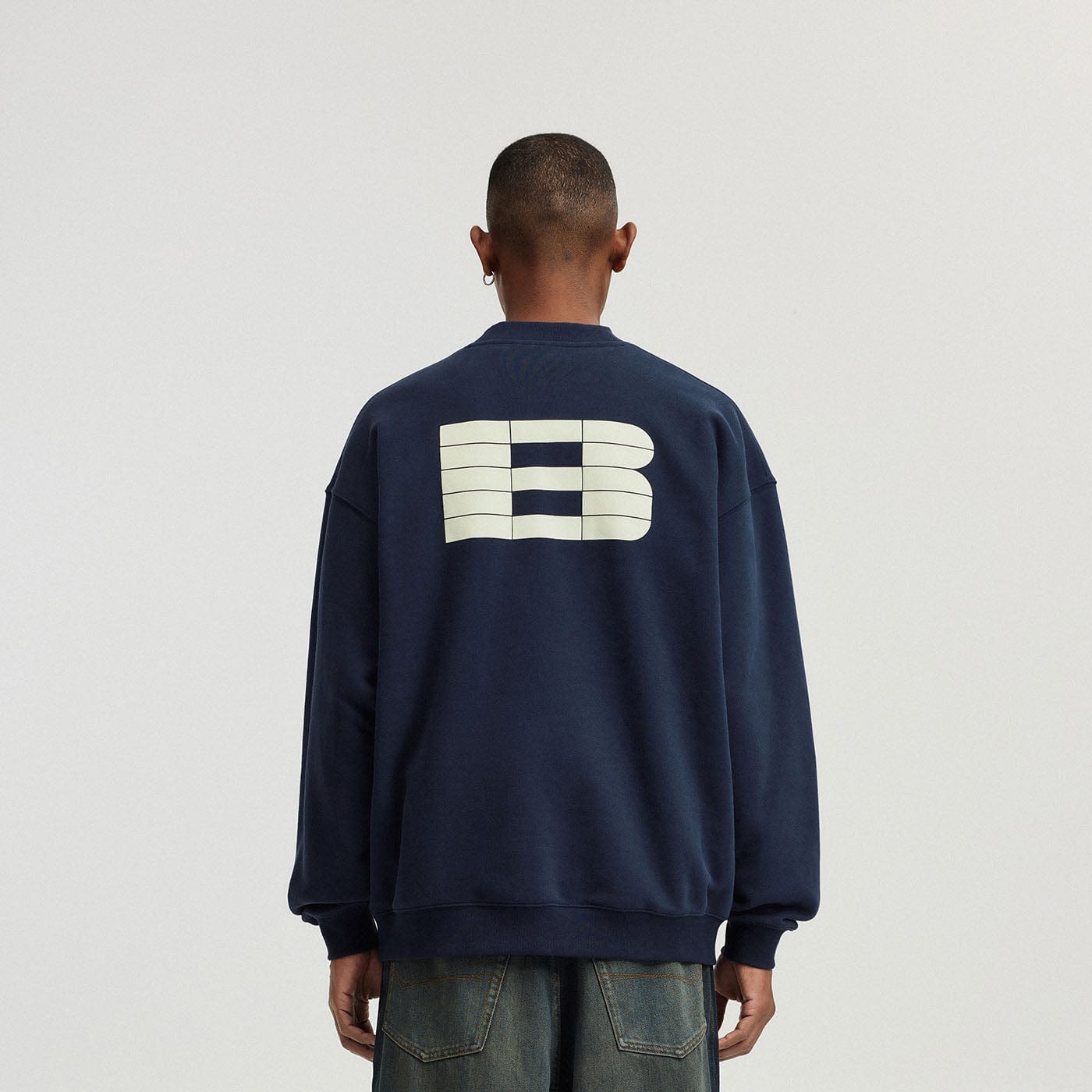 BONELESS Essential Plaid B LOGO Sweatshirt, premium urban and streetwear designers apparel on PROJECTISR.com, BONELESS