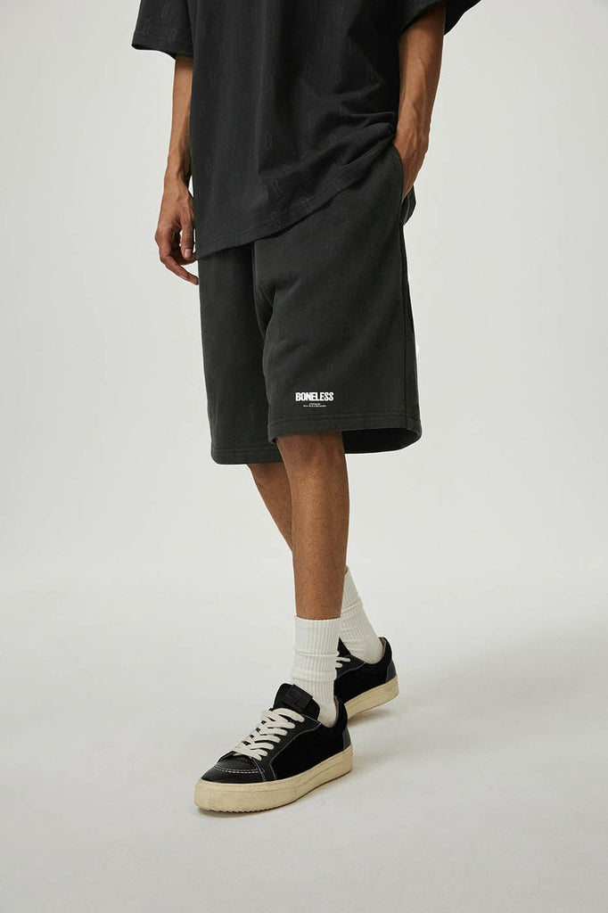 BONELESS Monogram Shorts, premium urban and streetwear designers apparel on PROJECTISR.com, BONELESS