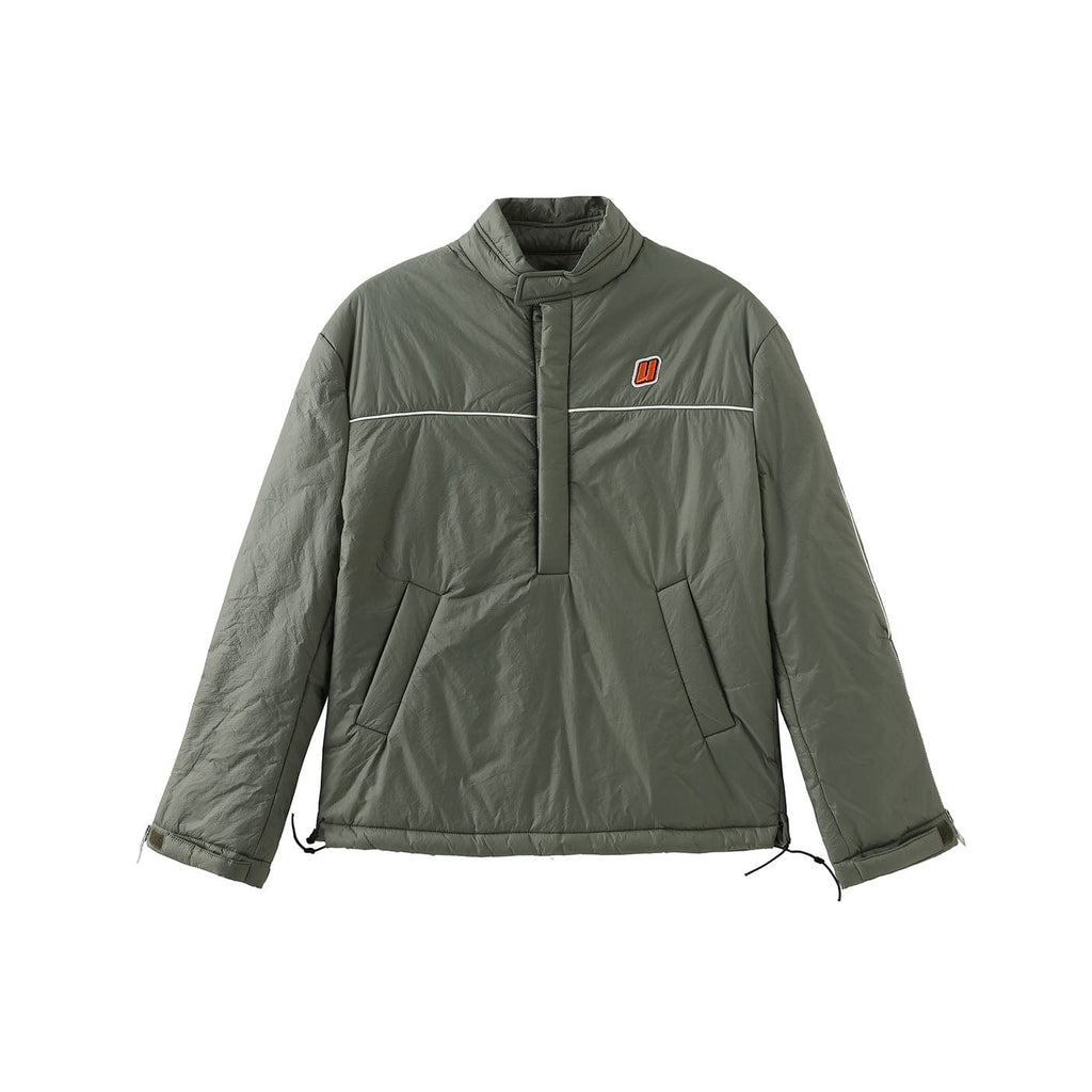 UMAMIISM Pleated Modern Half Zip-up Shirt, premium urban and streetwear designers apparel on PROJECTISR.com, UMAMIISM