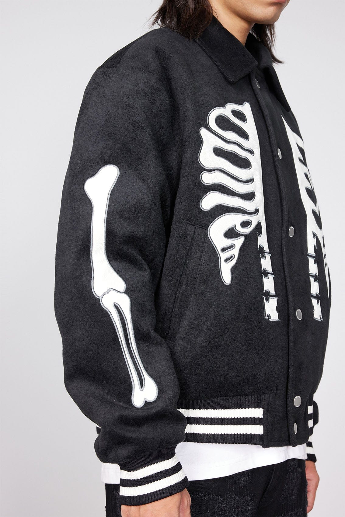 BONELESS Skeleton Varsity Jacket, premium urban and streetwear designers apparel on PROJECTISR.com, BONELESS