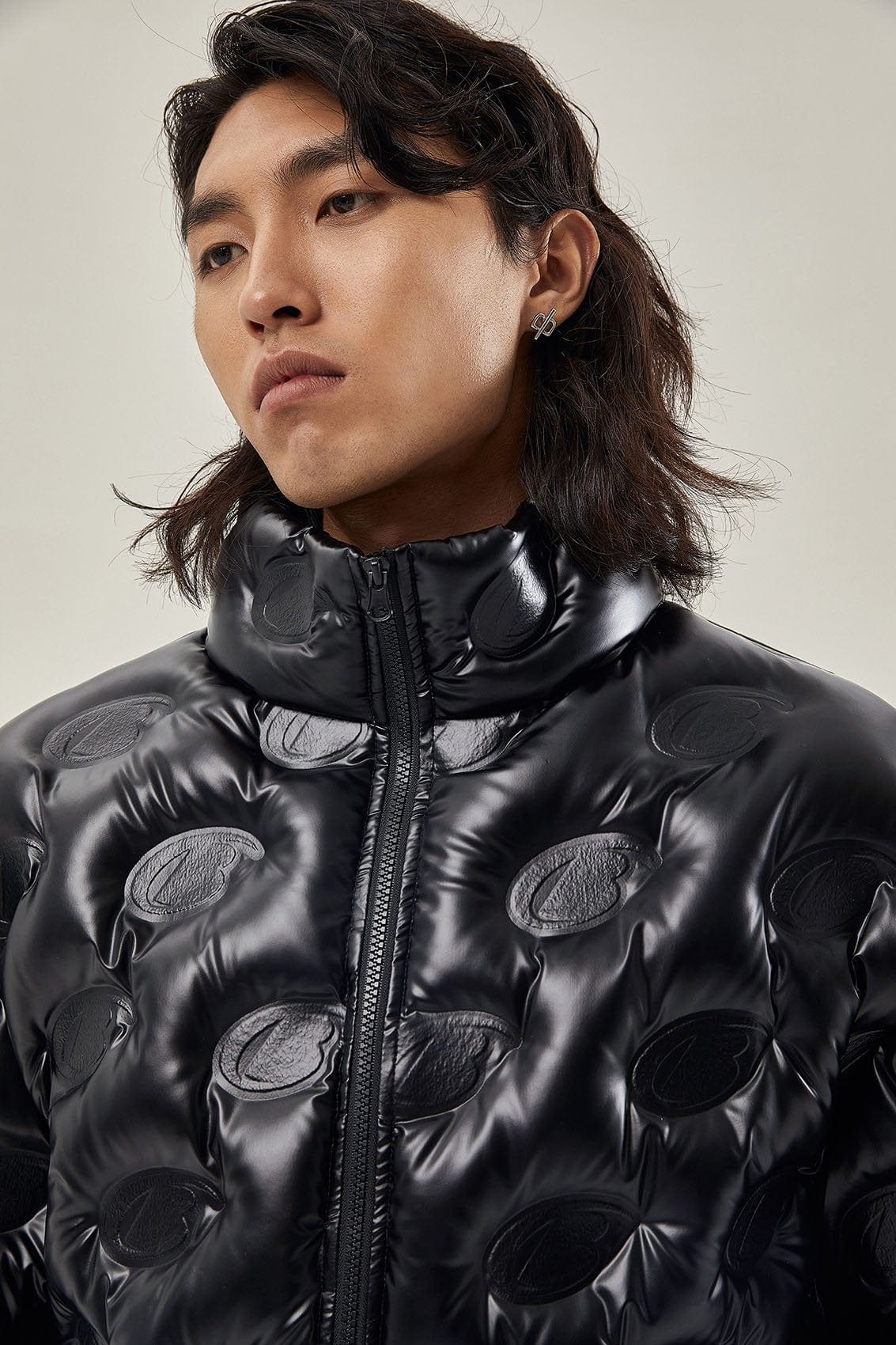 BONELESS High Collar Embossed Down Jacket, premium urban and streetwear designers apparel on PROJECTISR.com, BONELESS