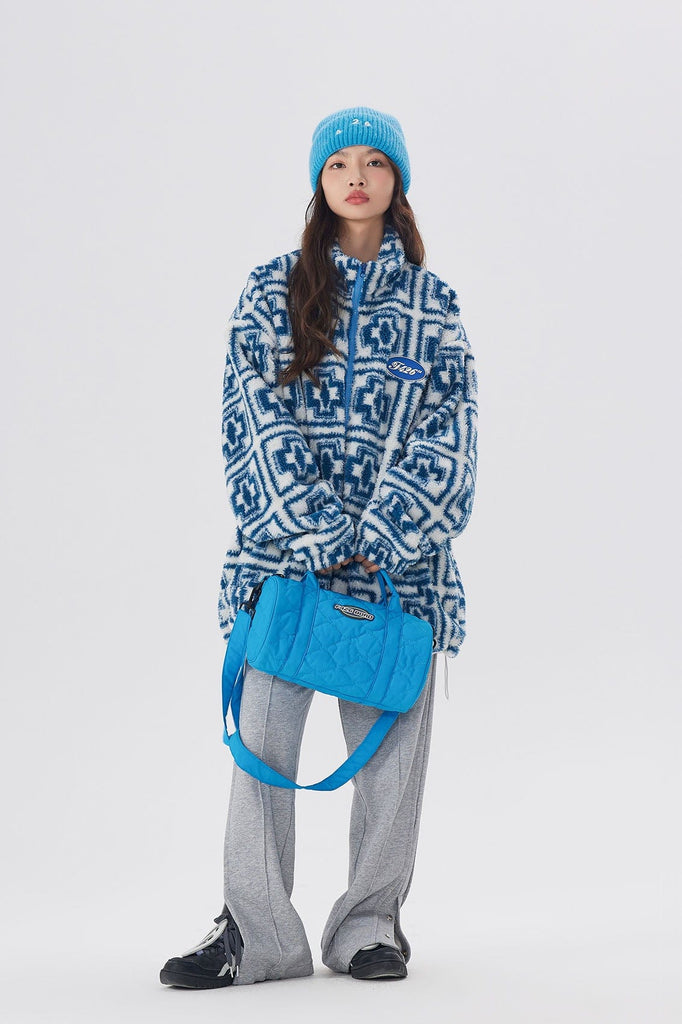 F426 Cross Monogram Fleece Jacket, premium urban and streetwear designers apparel on PROJECTISR.com, PROJECTISR US