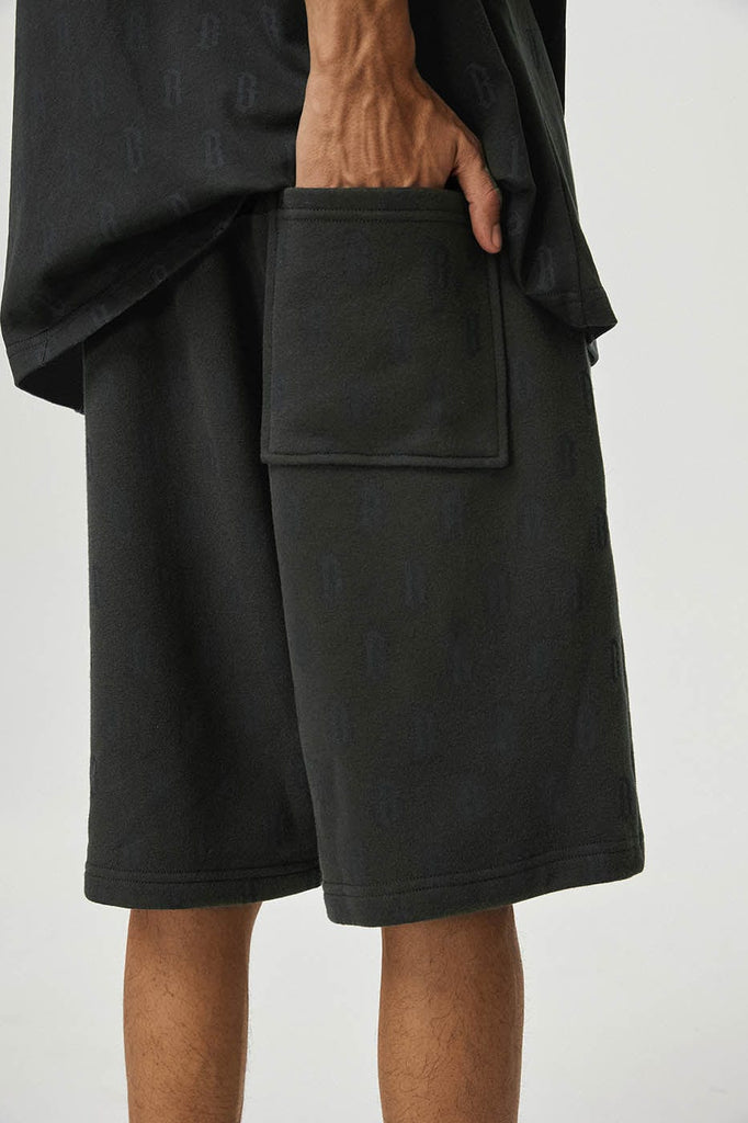 BONELESS Monogram Shorts, premium urban and streetwear designers apparel on PROJECTISR.com, BONELESS