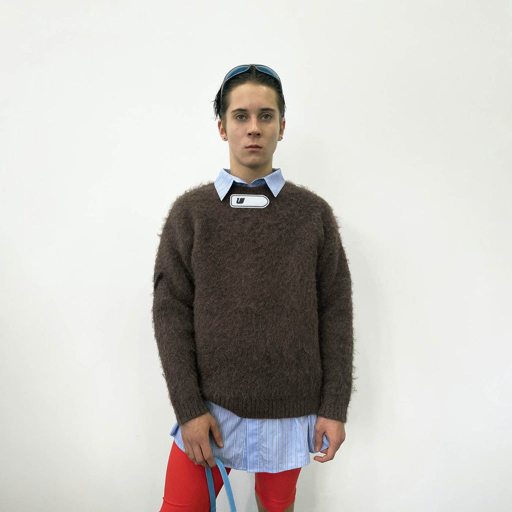 UMAMIISM The Tagged Mohair Sweater, premium urban and streetwear designers apparel on PROJECTISR.com, UMAMIISM