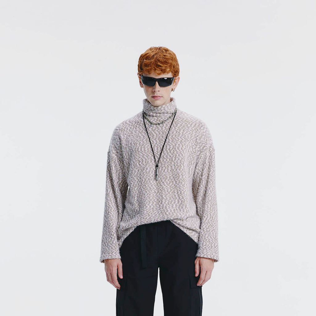 LEONSENSE Turtleneck Chenille Sweater, premium urban and streetwear designers apparel on PROJECTISR.com, LEONSENSE