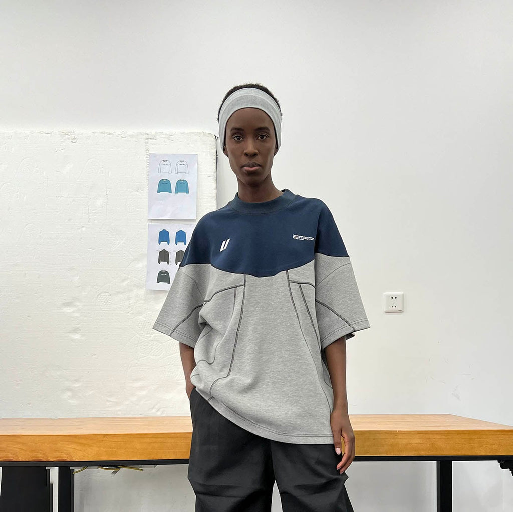 UMAMIISM Football Paneled T-shirt, premium urban and streetwear designers apparel on PROJECTISR.com, UMAMIISM