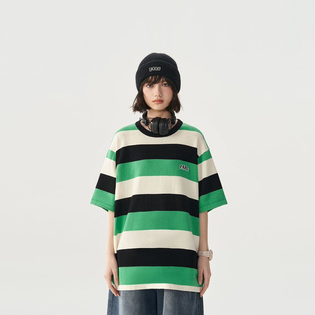 F426 Stripe Knit T-Shirt, premium urban and streetwear designers apparel on PROJECTISR.com, F426