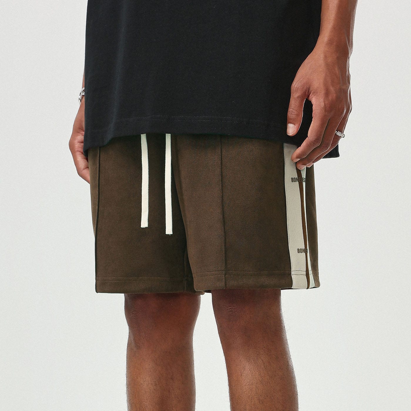 BONELESS Side Strap LOGO Shorts, premium urban and streetwear designers apparel on PROJECTISR.com, BONELESS