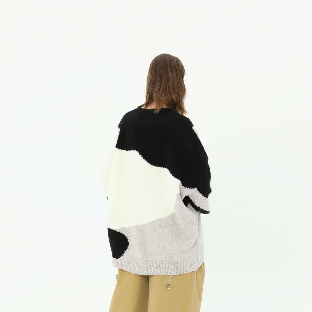 MIICHOUS Color Blocks Oversized Sweater, premium urban and streetwear designers apparel on PROJECTISR.com, Miichous
