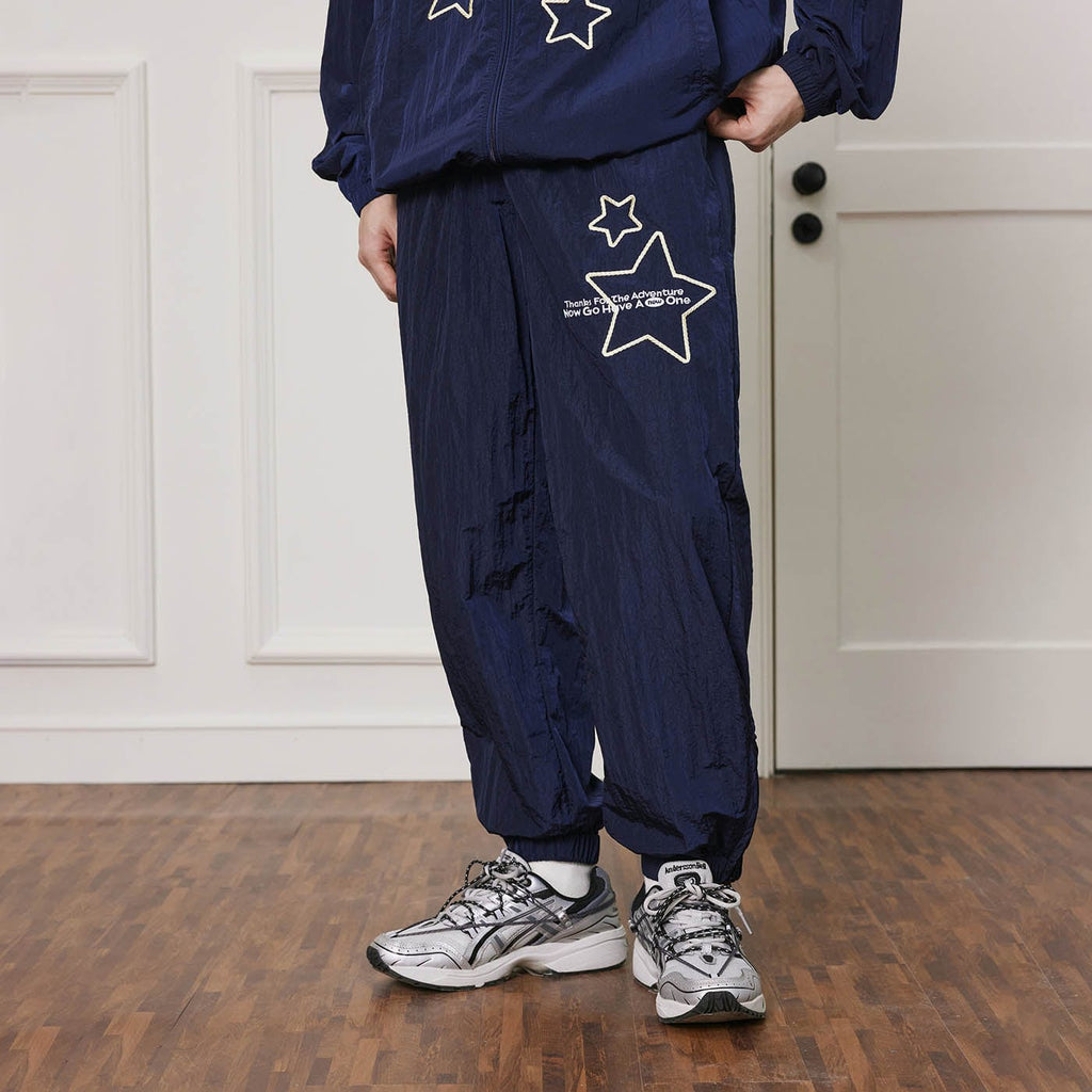 CONKLAB Star Embroidery Loose Fit Joggers, premium urban and streetwear designers apparel on PROJECTISR.com, Conklab