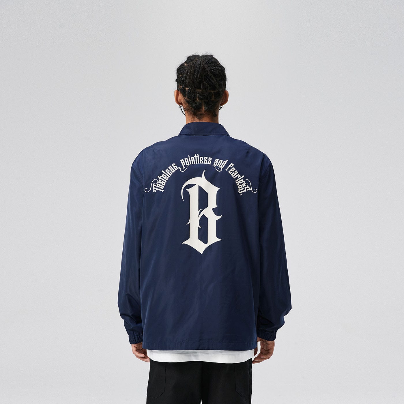 BONELESS Gothic Slogan Coach Jacket | PROJECTISR US