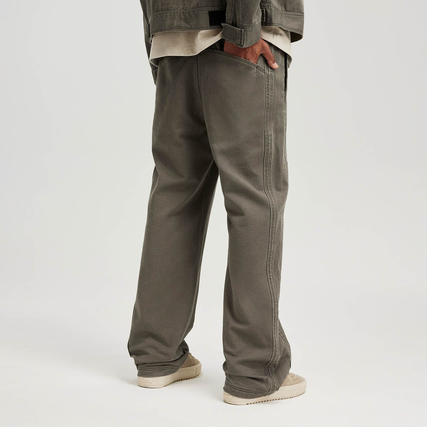 BONELESS Washed Spliced Pants, premium urban and streetwear designers apparel on PROJECTISR.com, BONELESS