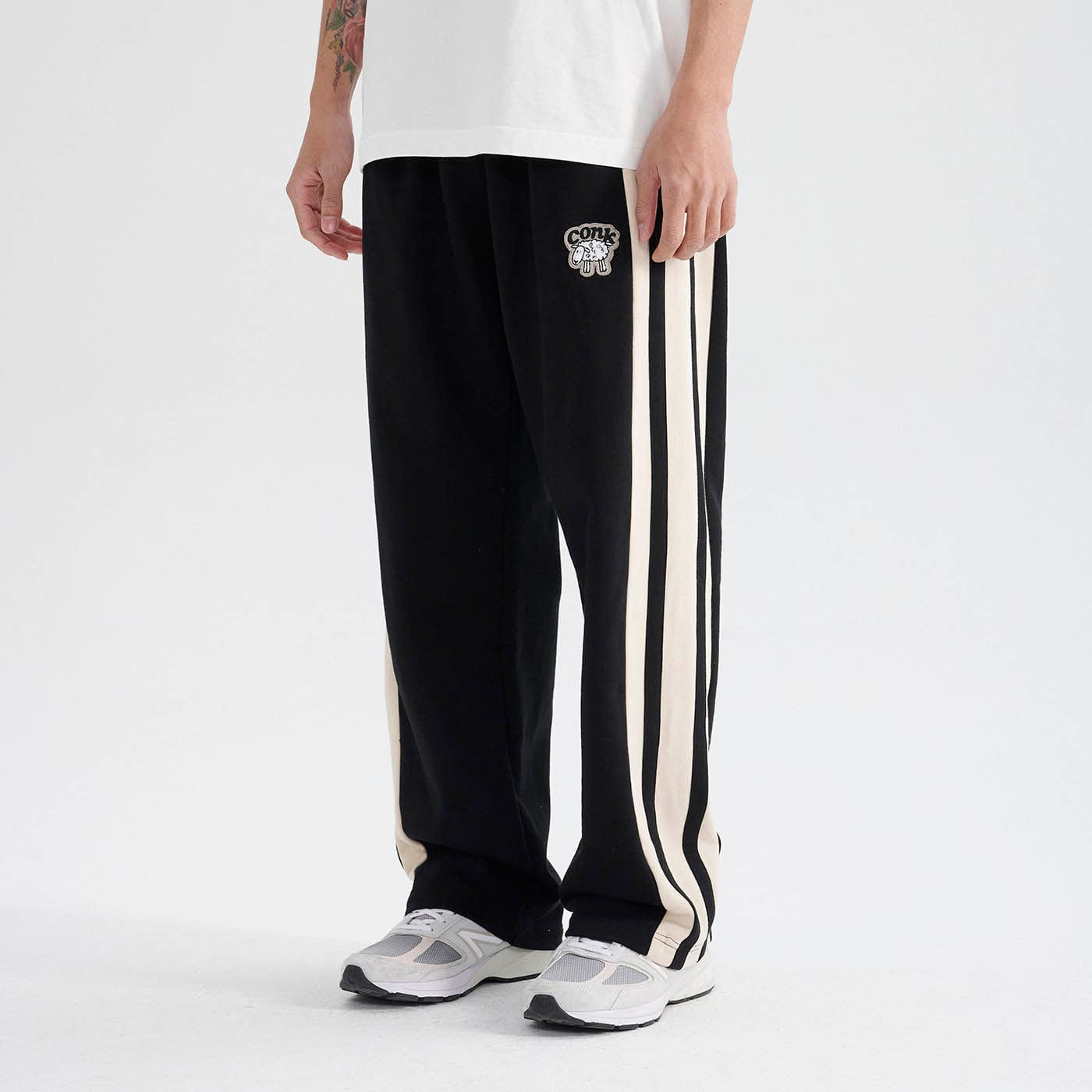 CONKLAB Coco Sheep Side Stripe Straight Pants, premium urban and streetwear designers apparel on PROJECTISR.com, CONKLAB