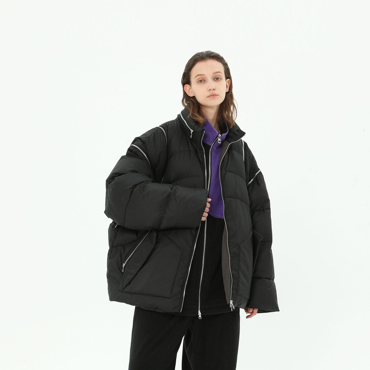 MIICHOUS Detachable Sleeves Puffer Jacket, premium urban and streetwear designers apparel on PROJECTISR.com, Miichous