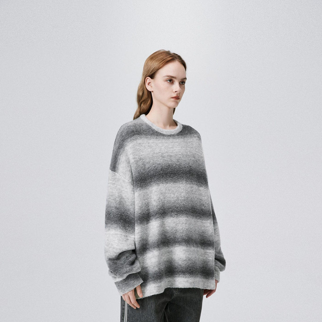 BONELESS Gradient Striped Sweater, premium urban and streetwear designers apparel on PROJECTISR.com, BONELESS