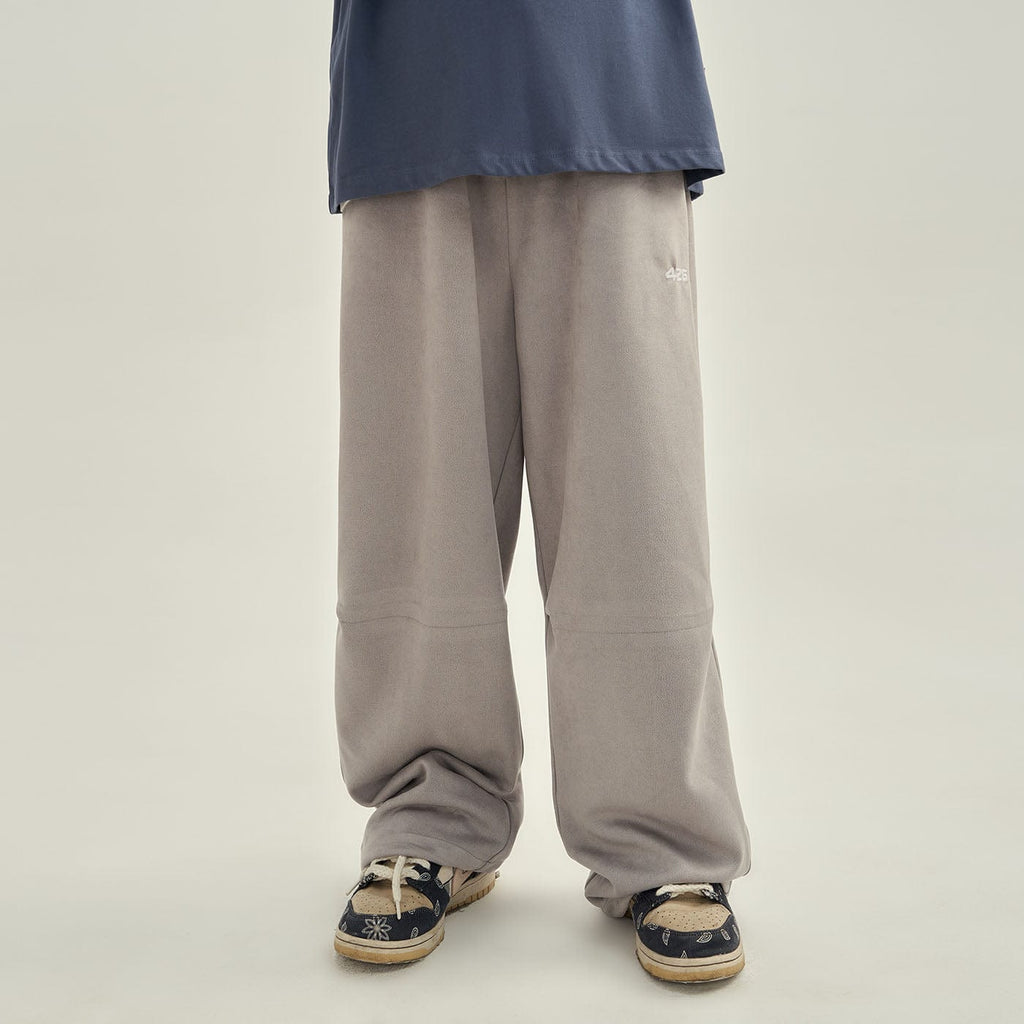F426 Faux Suede Oversized Crease Pants, premium urban and streetwear designers apparel on PROJECTISR.com, F426