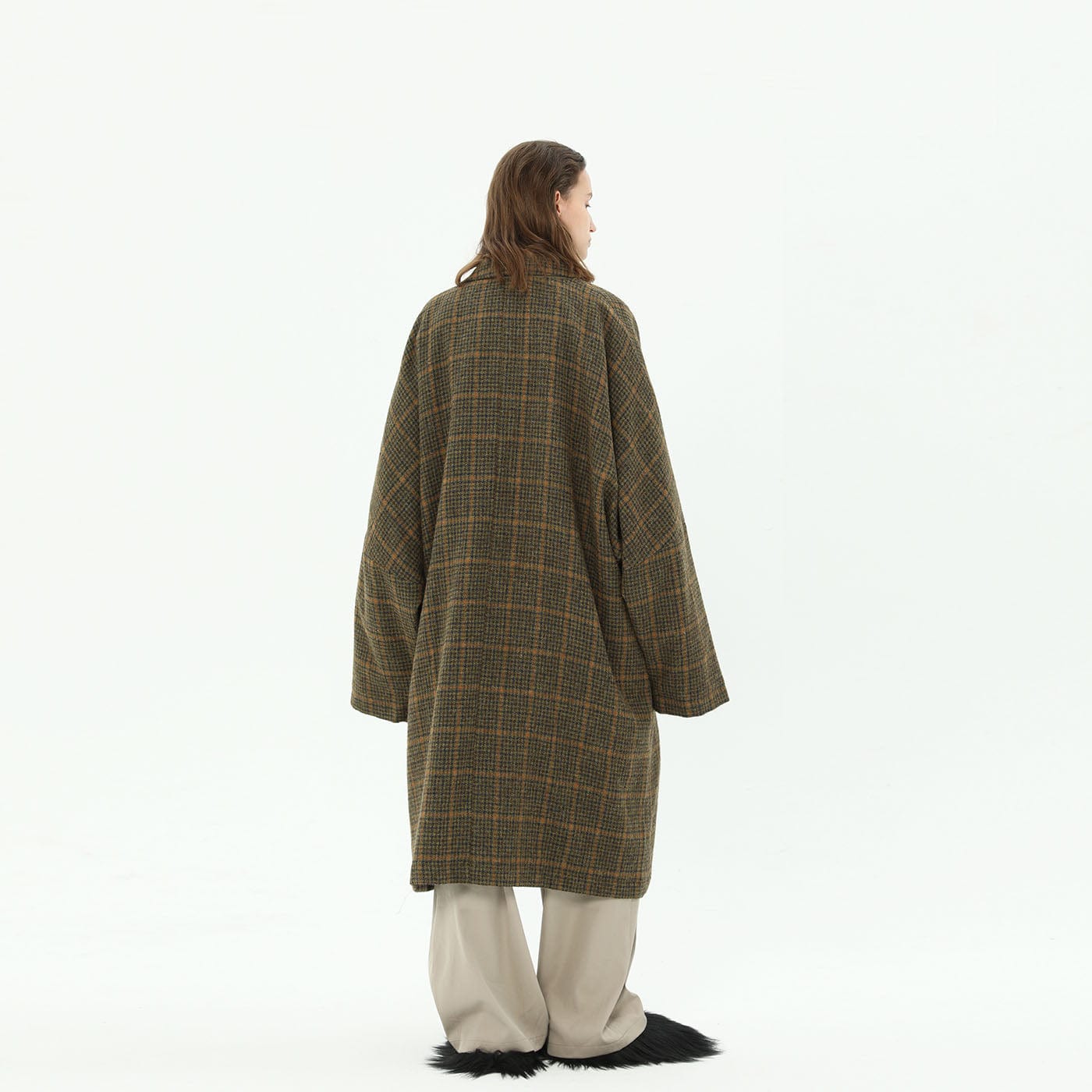 MIICHOUS Plaid Wool Oversized Coat, premium urban and streetwear designers apparel on PROJECTISR.com, Miichous