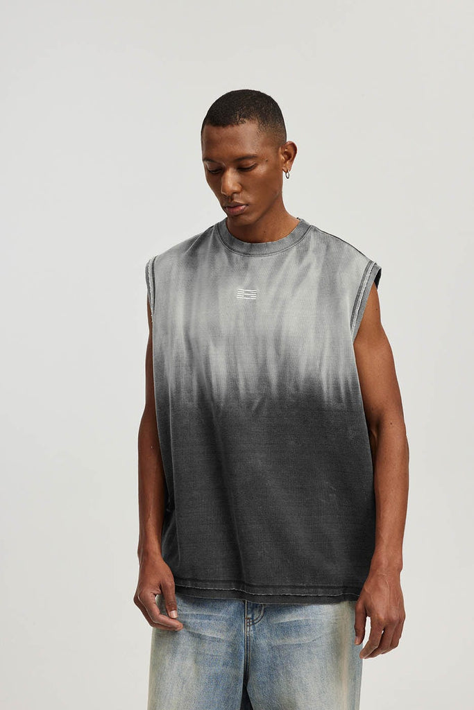 BONELESS Gradient Tie-Dye Tank Top, premium urban and streetwear designers apparel on PROJECTISR.com, BONELESS