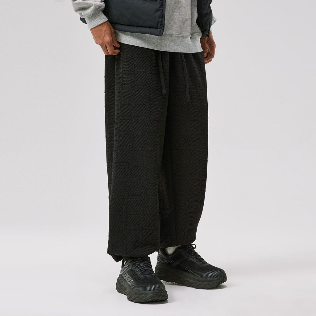 BONELESS Check Embossed Jogger Pants, premium urban and streetwear designers apparel on PROJECTISR.com, BONELESS