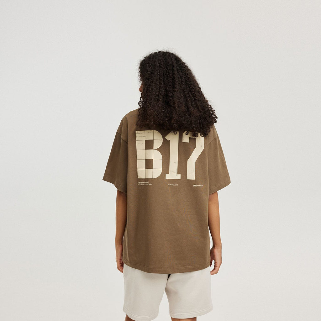 BONELESS Number Puff Ink Oversized T-Shirt, premium urban and streetwear designers apparel on PROJECTISR.com, BONELESS