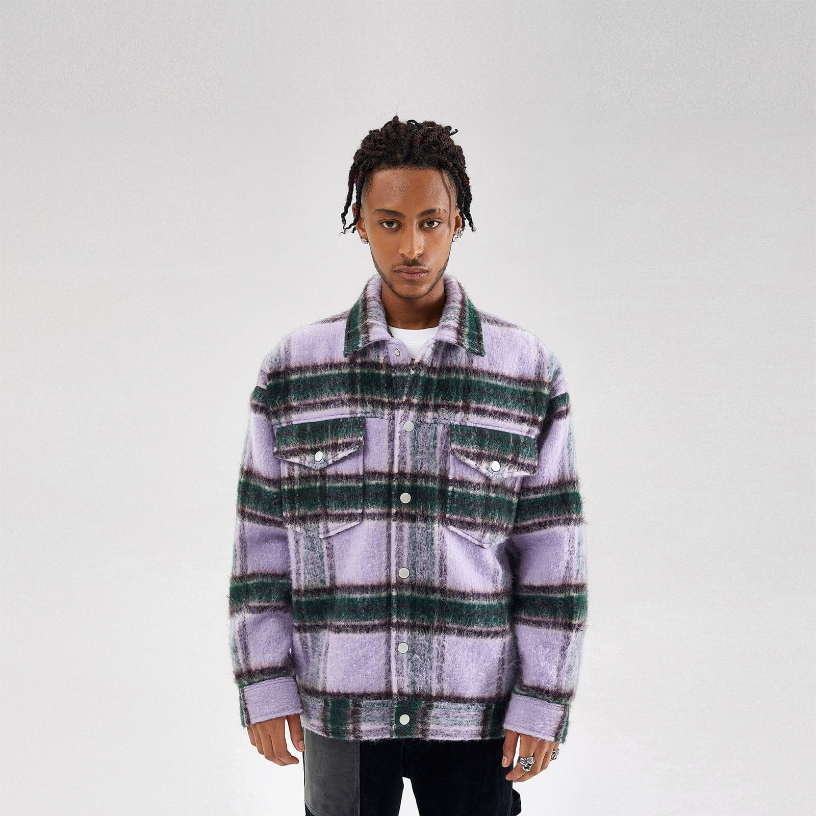 BONELESS Mohair Plaid Jacket, premium urban and streetwear designers apparel on PROJECTISR.com, BONELESS