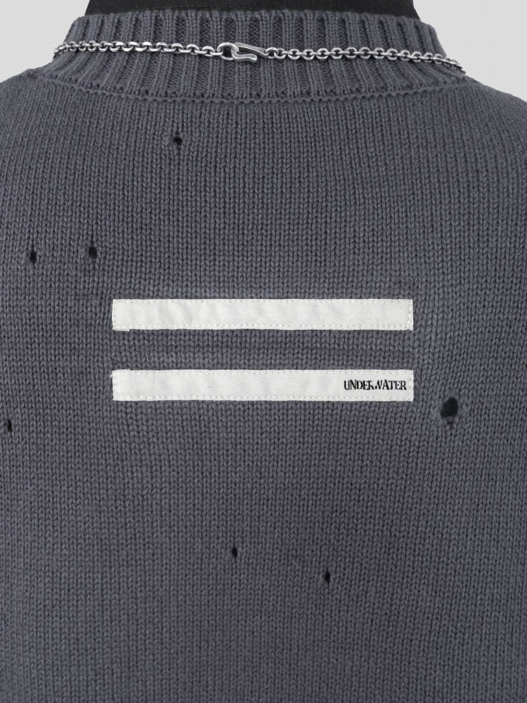 UNDERWATER Ripped Oversize Knit Vest, premium urban and streetwear designers apparel on PROJECTISR.com, UNDERWATER