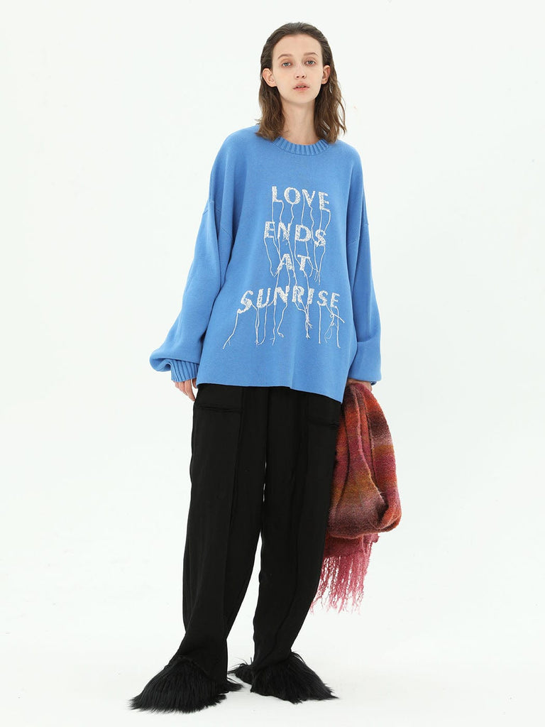MIICHOUS Love Ends At Sunrise Sweater, premium urban and streetwear designers apparel on PROJECTISR.com, Miichous