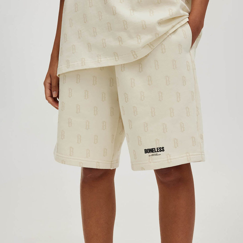 BONELESS Monogram Shorts, premium urban and streetwear designers apparel on PROJECTISR.com, BONELESS